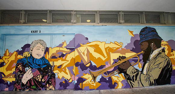 Mural by Chris Stain with photo reference by Argenis Apolinario